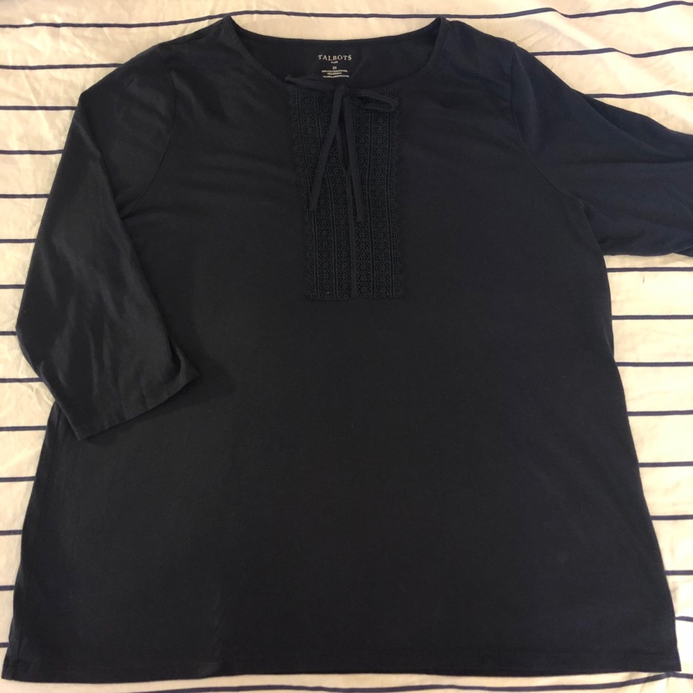 Navy Talbots Plus Top